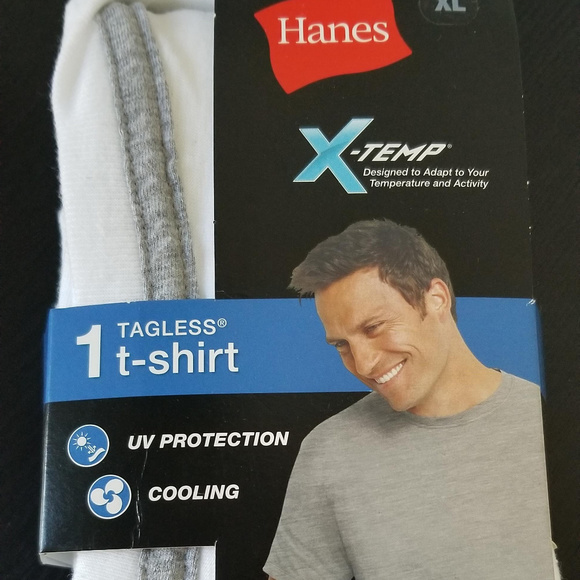 Men's Hanes XTemp T-Shirt - White NIP - Picture 2 of 3